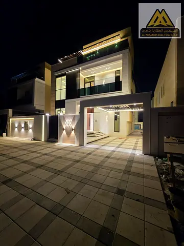 Luxury 5 Bedroom Villa for Annual Rent in Al Helio, Ajman with Private Swimming Pool, Two Floors and Rooftop