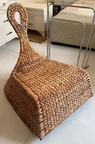 IKEA Vintage GULLHOLMEN rocking chair Handwoven banana fibre with Back Loop