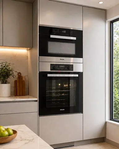 Built-in Miele electric Oven and Microwave Combo - Stainless Steel