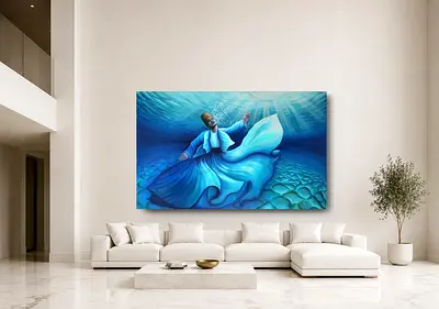 LARGE ORIGINAL OIL PAINTING - Hand-Painted on streched Canvas 240cm x 155cm