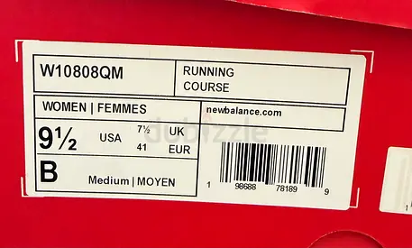 New Balance womens running shoes size 9.5 (W10808QM) in box