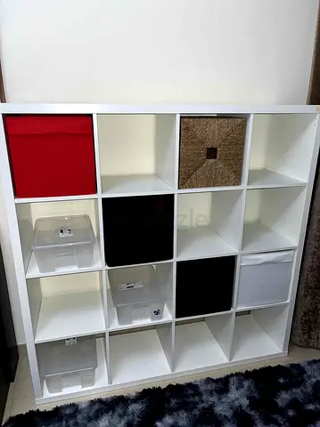IKEA KALLAX 16-cube shelving unit white