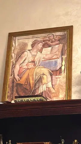 Framed Classical-style Painting of Seated Figure (Ready to Hang)
