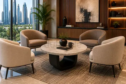 Luxury Round Center Table Dubai | Modern Coffee Table UAE