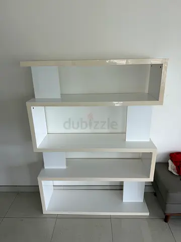 Modern white book case / shelving unit
