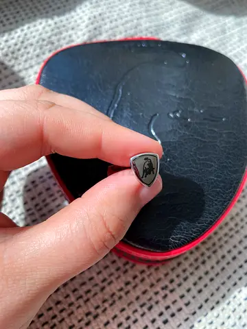 Silver-tone cufflink for Men who love Lamborghini