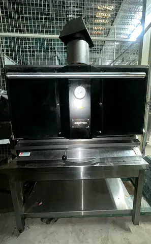 Capinox charcoal oven with custom stand