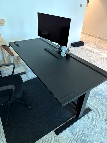 Large Black Electric Height-Adjustable Standing Desk - Minimalist
