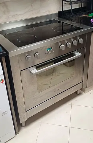 Scholtes Stainless Steel Electric Cooker with Ceramic Hob and Oven, 90cm