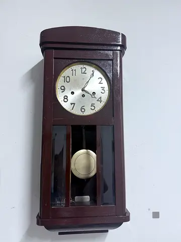 Vintage Wooden Wall Pendulum Clock (Mechanical)