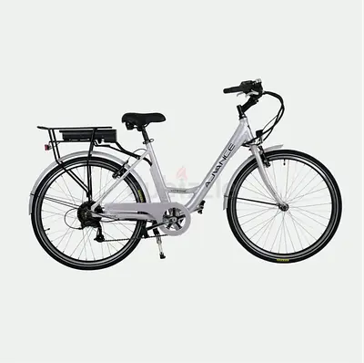 Electric City Bike - Step-through Commuter with Rear Battery