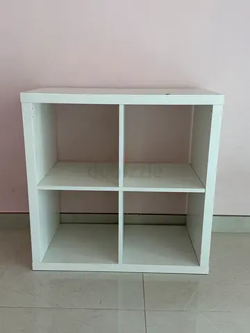 White 4-Cube Storage Shelf Unit