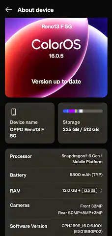 OPPO Reno 13F (512GB)