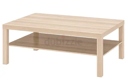 Light Wood Coffee Table with Lower Shelf - Perfect Condition