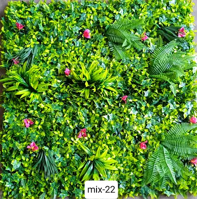 Artificial Greenery Wall Panel (Mix-22) — Decorative Faux Plant Panel