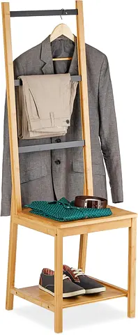 Valet Stand Chair with Shelf
