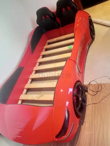 Red Sports Car Kids Bed with Headboard Seats