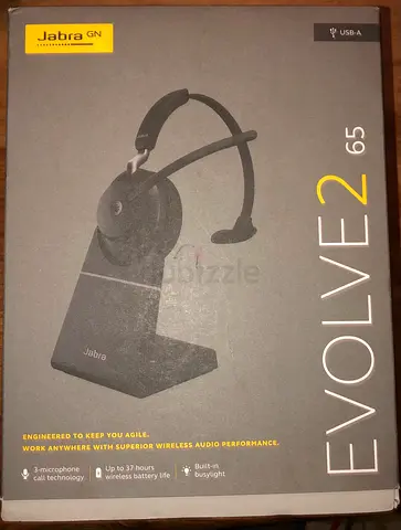 Jabra Evolve2 65 Wireless PC Headset with Charging Stand