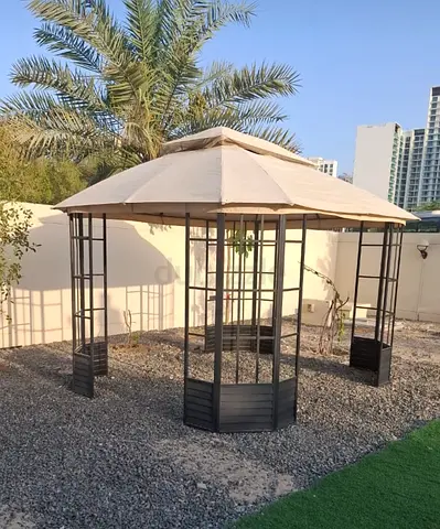 Luxury Outdoor Gazebo  Premium Rattan Garden Furniture Set