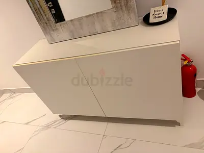 White modern two-door storage cabinet / sideboard
