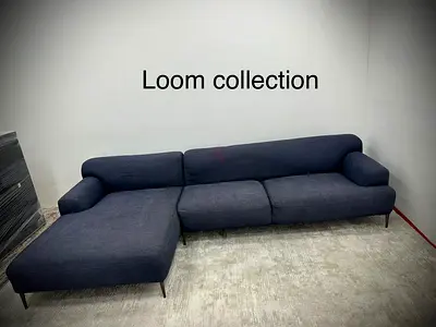 Like new condition the loom collection lshape sofa