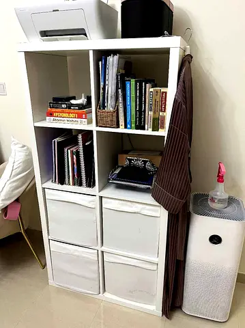 IKEA KALLAX 8-cube shelving unit white