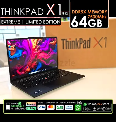 ThinkPad X1 Gen12 -Ultra7  64GB 7500Mhz Extreme  Exclusive Edition - p1 p16 t14 p14s xps zbook