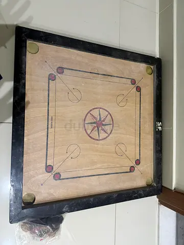 SF Sports Wooden Carrom Board with Coins