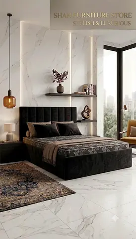 stylish queen size bed