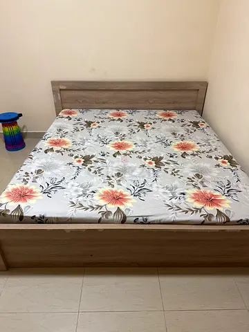 Bed with mattress