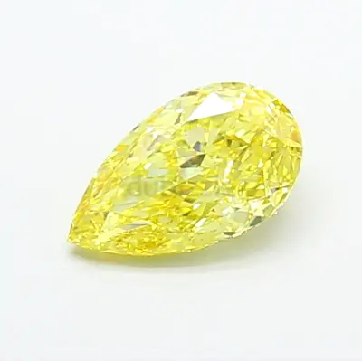 2.02 fancy vivid yellow pear vs2 lab grown diamond for sale