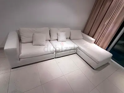 L shape marina home feather filled sofa