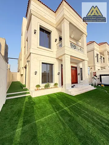 فرصه لامتلاك فيلا جديده مفروشه بالكامل مع المكيفات وبدون رسوم تسجيل بمنطقة الزاهية عجمان