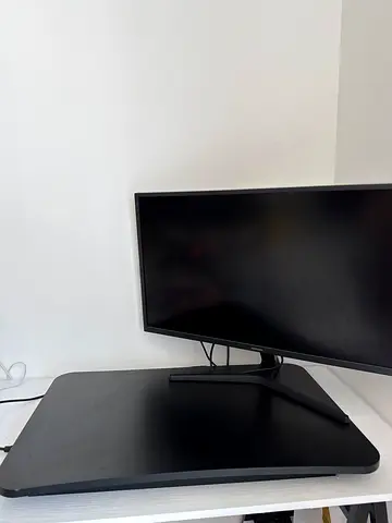 Extendable desktop stand. Can fit laptop, mouse, keyboard, and screen. light usage.