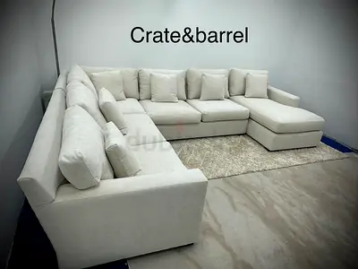 Perfect condition cratebarrel Ushape sofa