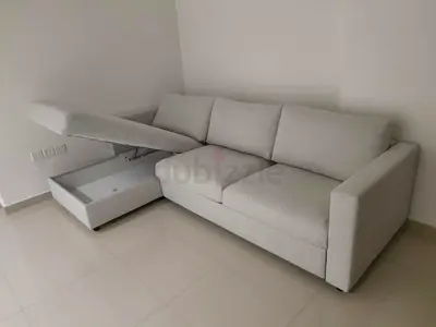 Ikea vimle beige color lshape sofabed with storage