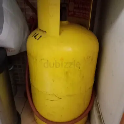 Used yellow LPG gas cylinder (domestic) - good working condition