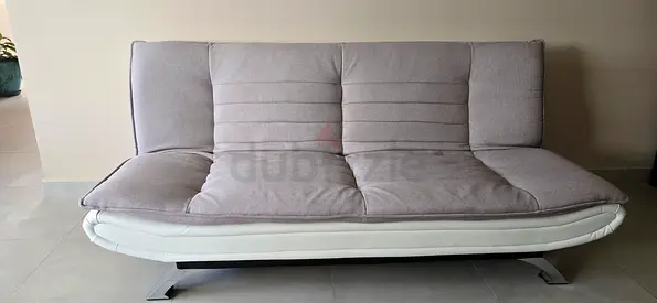 Light grey convertible sofa bed - good condition