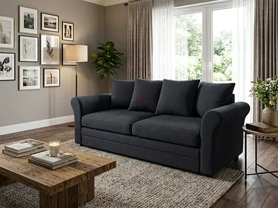 IKEA GRÖNLID 2-seat sofa-bed, Ljungen medium grey