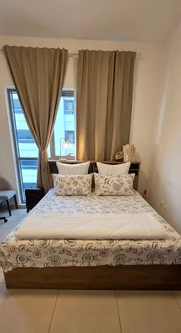 King size wooden bed frame with mattress and headboard and storage - good condition