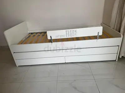 IKEA bed frame with underbed and storage