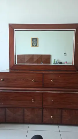 Wooden Dresser with Large Mirror - Good Condition