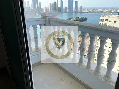 غرفتين وصاله ب اطلاله بحريه تكييف مجاني وباركن مع جيم ومسبح مجاني موقع مميز وحيوي قريب من كل الخدمات وقريب من مخرج دبي