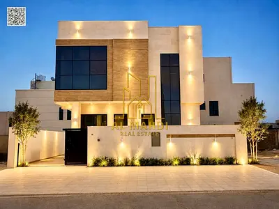 فيلا فاخرة للبيع منطقة الباهيه عجمان رسوم التسجيل والتملك رسوم توصيل الكهرباء والماء