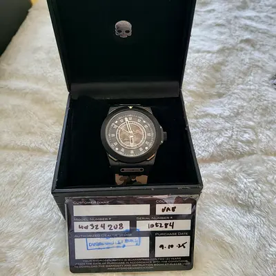 Hydrogen Black Sport Watch with Tags and Instruction Card