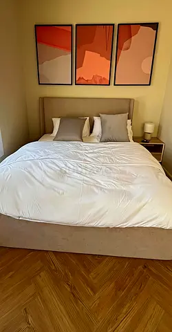 Modern Upholstered King Bed (Includes Mattress)