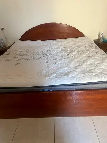 Bed frame with mattress