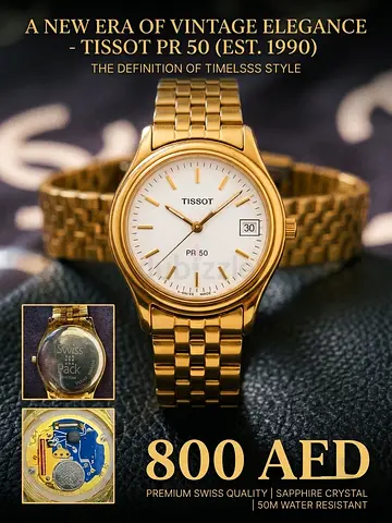 Vintage Tissot PR 50 Gold Tone Watch