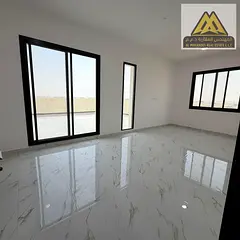 For rent: 1-bedroom apartment with rooftop, first tenant, Al Talla 1 Ajman, AED 40,000 yearly, 4 or