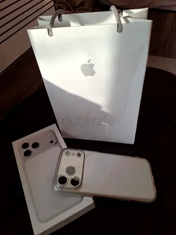 iPhone 17 Pro in Silver with Box and Case